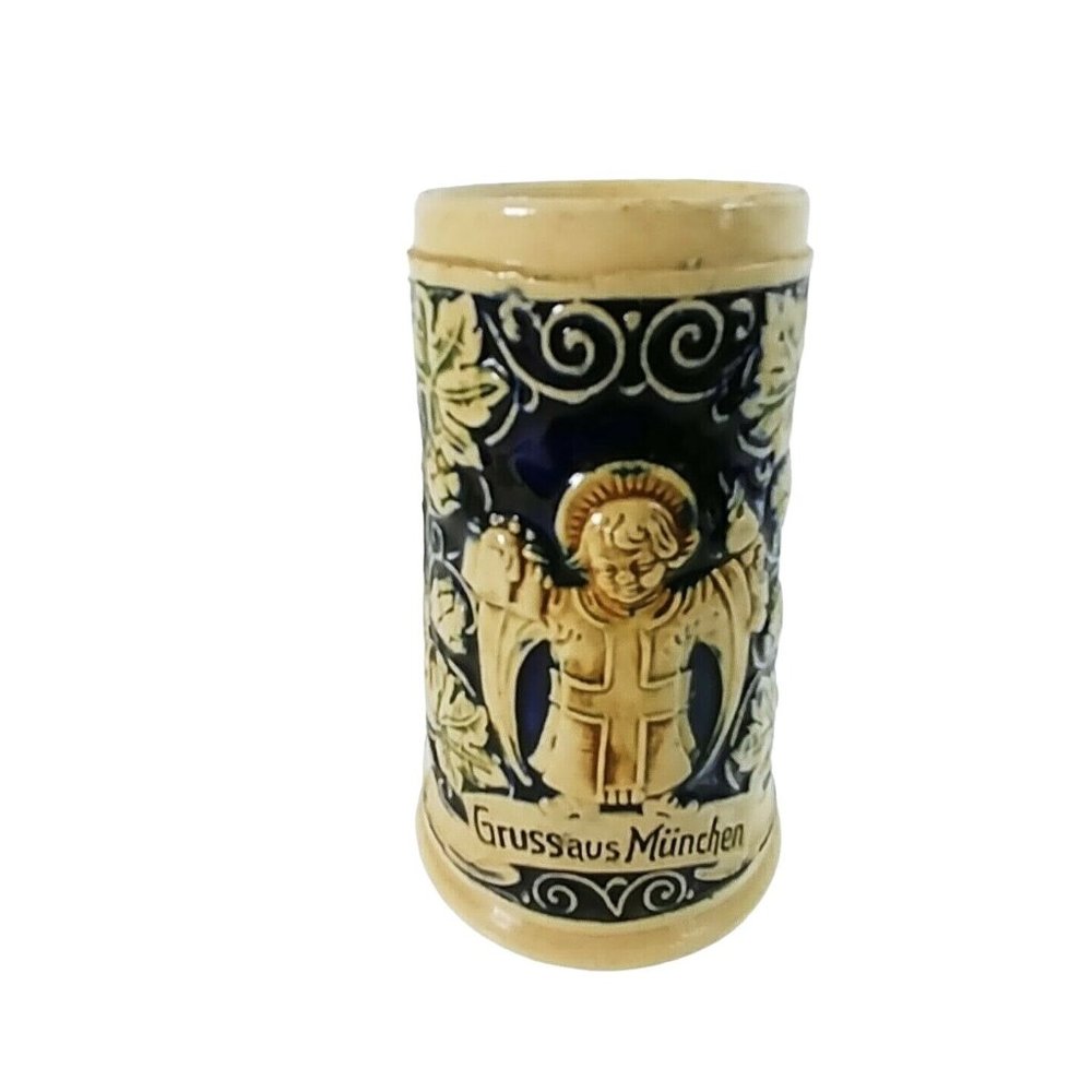 Beer Mug Stein West Germany Frauenkirche Barvaria Greetings From Munich 5" H - Picture 4 of 8